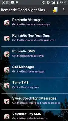 Play Romantic Good Night Messages