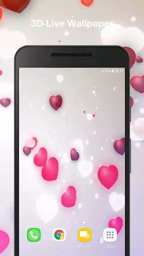 Play Romantic Hearts Live Wallpaper