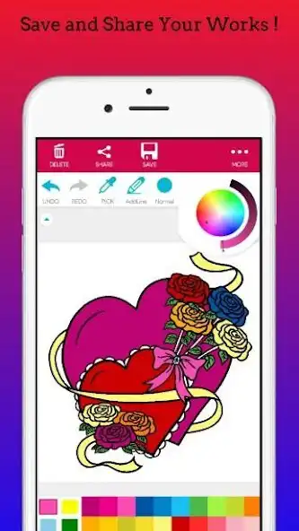 Play Romantic Love Coloring Book 2020 as an online game Romantic Love Coloring Book 2020 with UptoPlay