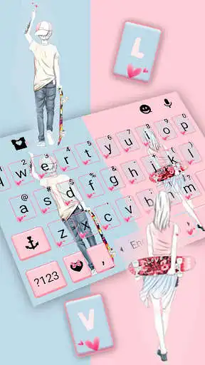 Play Romantic Lover Keyboard Theme  and enjoy Romantic Lover Keyboard Theme with UptoPlay