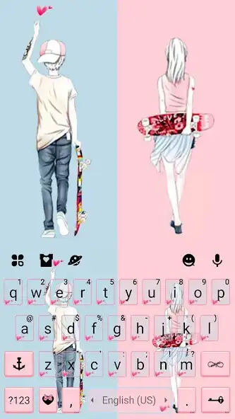 Play Romantic Lover Keyboard Theme as an online game Romantic Lover Keyboard Theme with UptoPlay