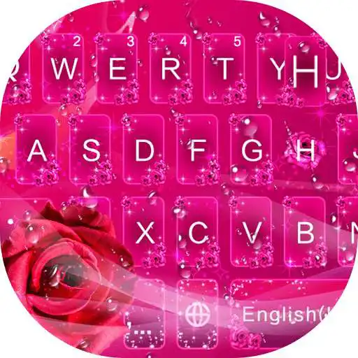 Free play online Romantic rose Keyboard theme APK