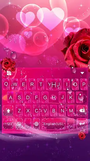 Play Romantic rose Keyboard theme