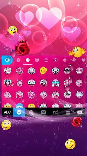 Play Romantic rose Keyboard theme