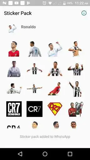 Play Ronaldo Stickers for WhatsApp as an online game Ronaldo Stickers for WhatsApp with UptoPlay