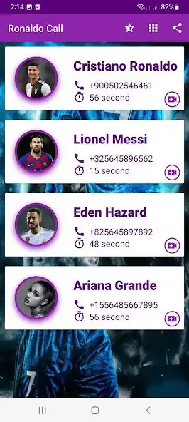 Play Ronaldo Video Call Simulator as an online game Ronaldo Video Call Simulator with UptoPlay