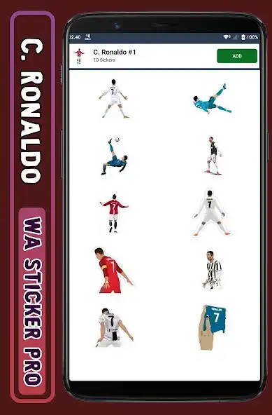 Play Ronaldo - WA Sticker Pro as an online game Ronaldo - WA Sticker Pro with UptoPlay