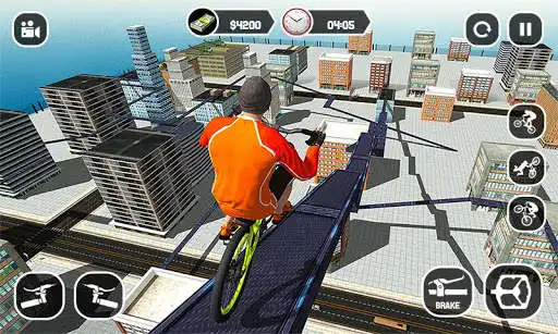 Play Rooftop BMX Bicycle Tracks 3D as an online game Rooftop BMX Bicycle Tracks 3D with UptoPlay