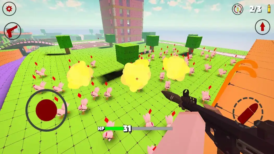Play Rooster FPS Shooter Game as an online game Rooster FPS Shooter Game with UptoPlay