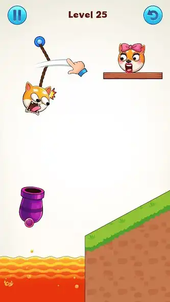 Play Rope Dog - Cut To Save as an online game Rope Dog - Cut To Save with UptoPlay