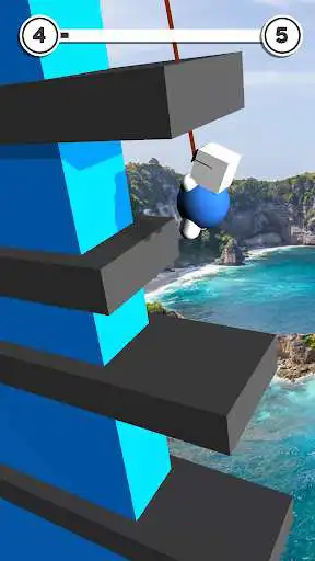 Play Rope Jump Down - Bounce Tower as an online game Rope Jump Down - Bounce Tower with UptoPlay