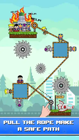 Play Rope Pixel Master: Rescue Hero  and enjoy Rope Pixel Master: Rescue Hero with UptoPlay
