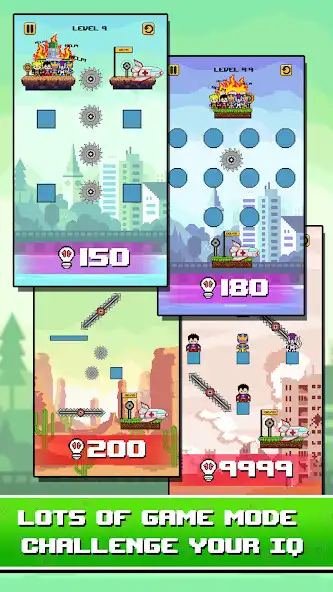 Play Rope Pixel Master: Rescue Hero as an online game Rope Pixel Master: Rescue Hero with UptoPlay