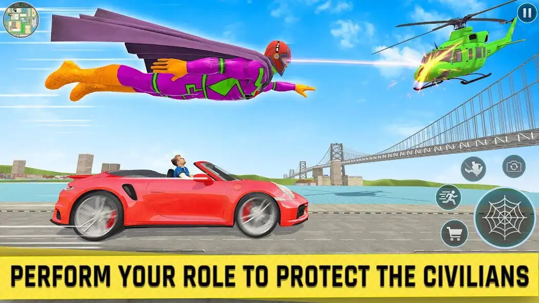 Play Rope Spider Hero – Crime City as an online game Rope Spider Hero – Crime City with UptoPlay