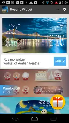 Play Rosario weather widget/clock