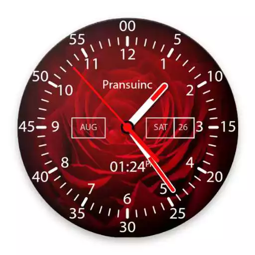 Free play online Rose Analog Clock APK