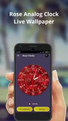 Play Rose Analog Clock