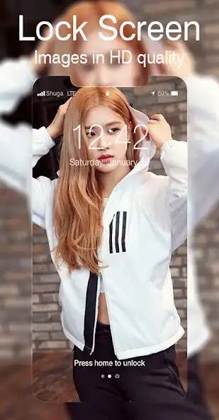 Play Rose Blackpink Lockscreen  and enjoy Rose Blackpink Lockscreen with UptoPlay