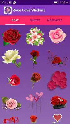 Play Rose day love stickers