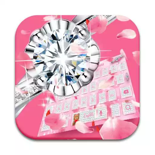 Free play online Rose diamond keyboard theme APK