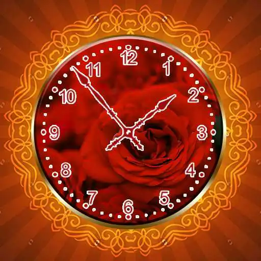 Play Rose FlowerClock LiveWallpaper APK