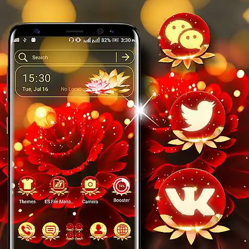 Play Rose Flower Glare Launcher Theme APK