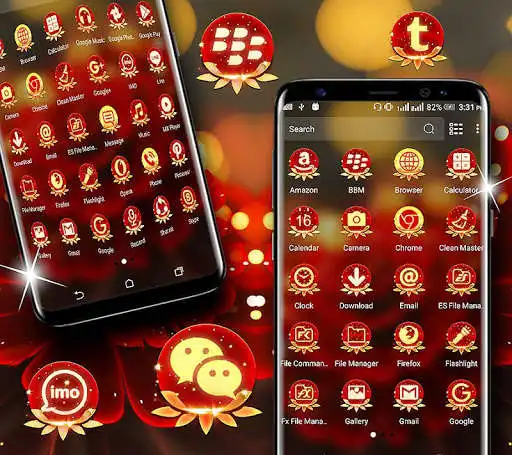 Play Rose Flower Glare Launcher Theme as an online game Rose Flower Glare Launcher Theme with UptoPlay