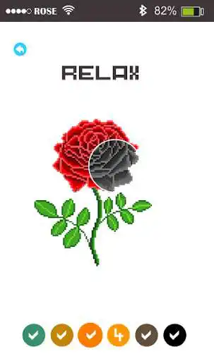 Play Rose Flowers Pixel Art - Paint By Number  and enjoy Rose Flowers Pixel Art - Paint By Number with UptoPlay