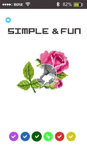 Play Rose Flowers Pixel Art - Paint By Number as an online game Rose Flowers Pixel Art - Paint By Number with UptoPlay