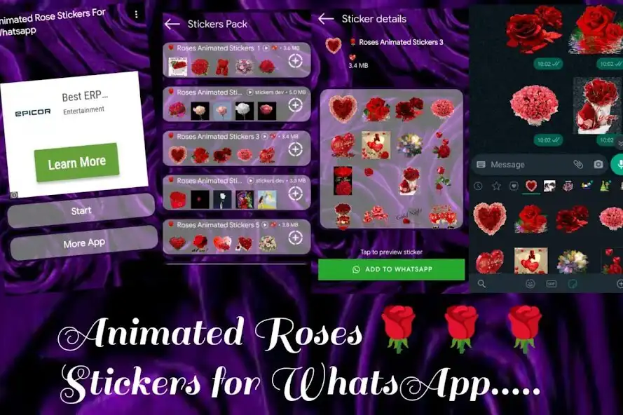 Play Rose Gif Sticker for Whatsapp  and enjoy Rose Gif Sticker for Whatsapp with UptoPlay