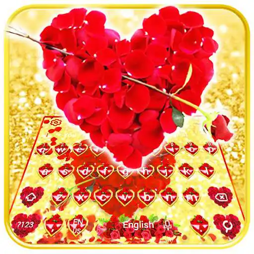 Run free android online Rose Glitter Keyboard Theme APK