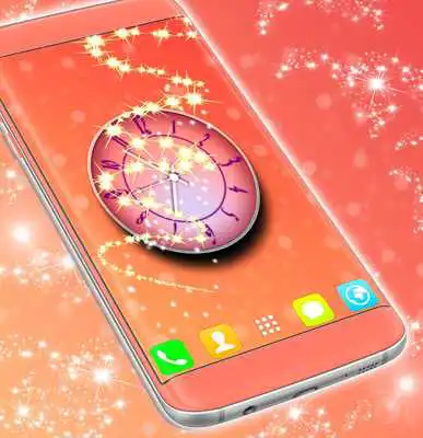 Play Rose Gold Clock Wallpaper