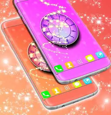 Play Rose Gold Clock Wallpaper