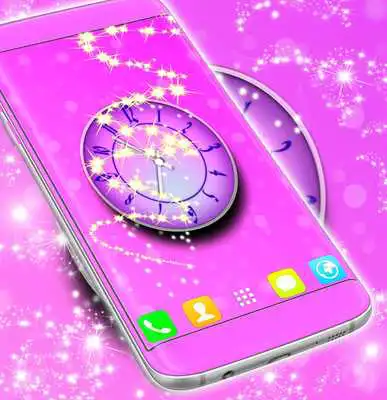 Play Rose Gold Clock Wallpaper