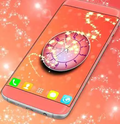 Play Rose Gold Clock Wallpaper