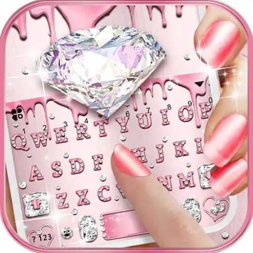 Play Rose Gold Diamonds Keyboard Theme APK
