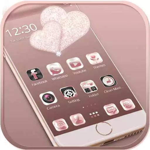Free play online Rose gold diamond Theme APK Free play online Rose gold diamond Theme APK