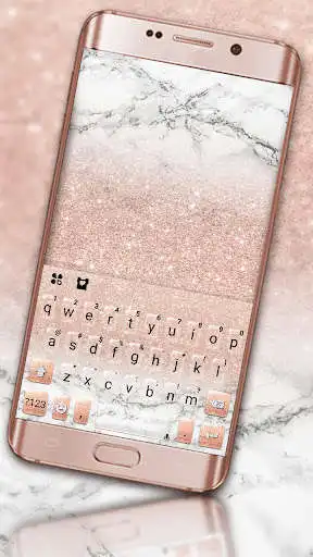 Play Rose Gold Glitter Marble Keyboard Theme  and enjoy Rose Gold Glitter Marble Keyboard Theme with UptoPlay