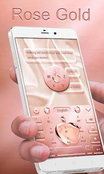Play Rose Gold GO Keyboard Theme as an online game Rose Gold GO Keyboard Theme with UptoPlay