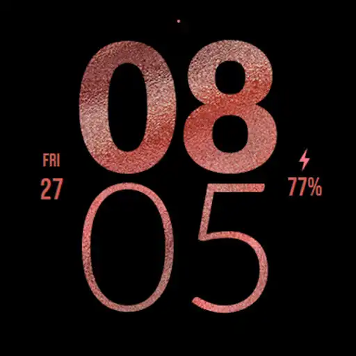 Play Rose Gold Large Watch Face APK