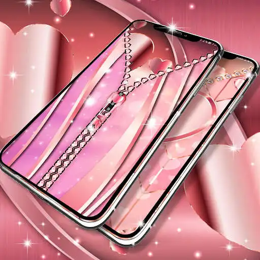 Play Rose gold lock screen zipper as an online game Rose gold lock screen zipper with UptoPlay