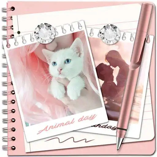 Play Rose Gold Pink Notes with Photo APK