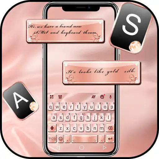 Play Rose Gold Silk Keyboard Theme APK Play Rose Gold Silk Keyboard Theme APK