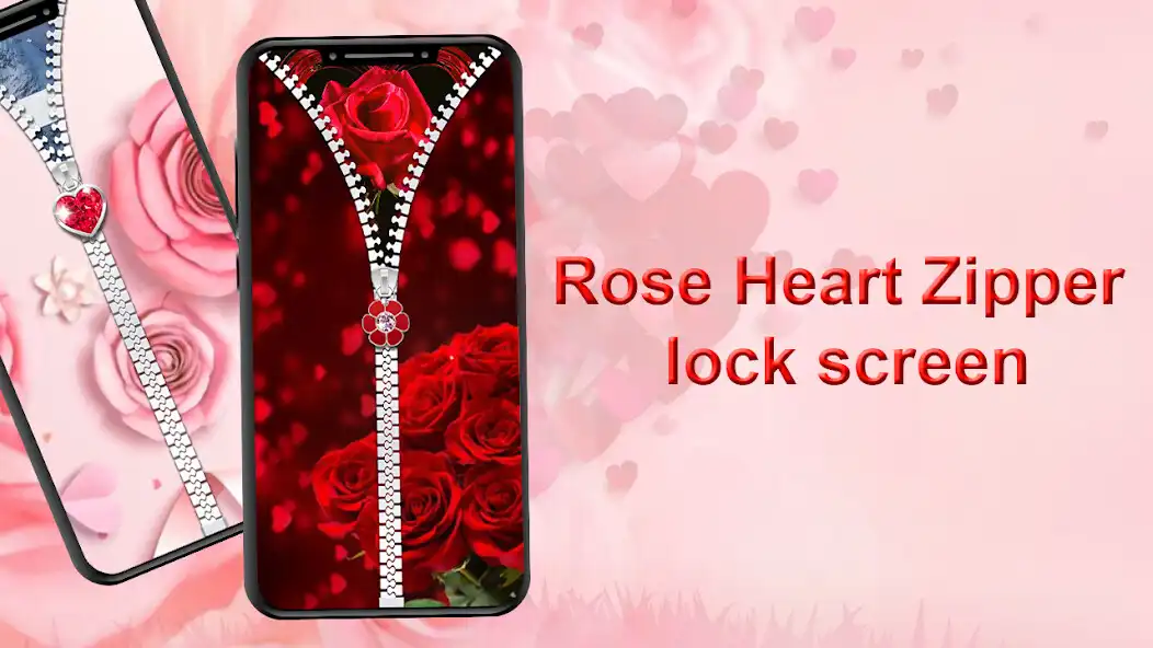 Play Rose Heart Lock Screen Zipper  and enjoy Rose Heart Lock Screen Zipper with UptoPlay