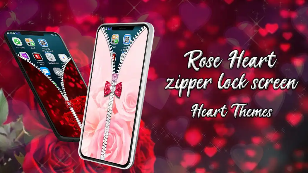 Play Rose Heart Lock Screen Zipper as an online game Rose Heart Lock Screen Zipper with UptoPlay