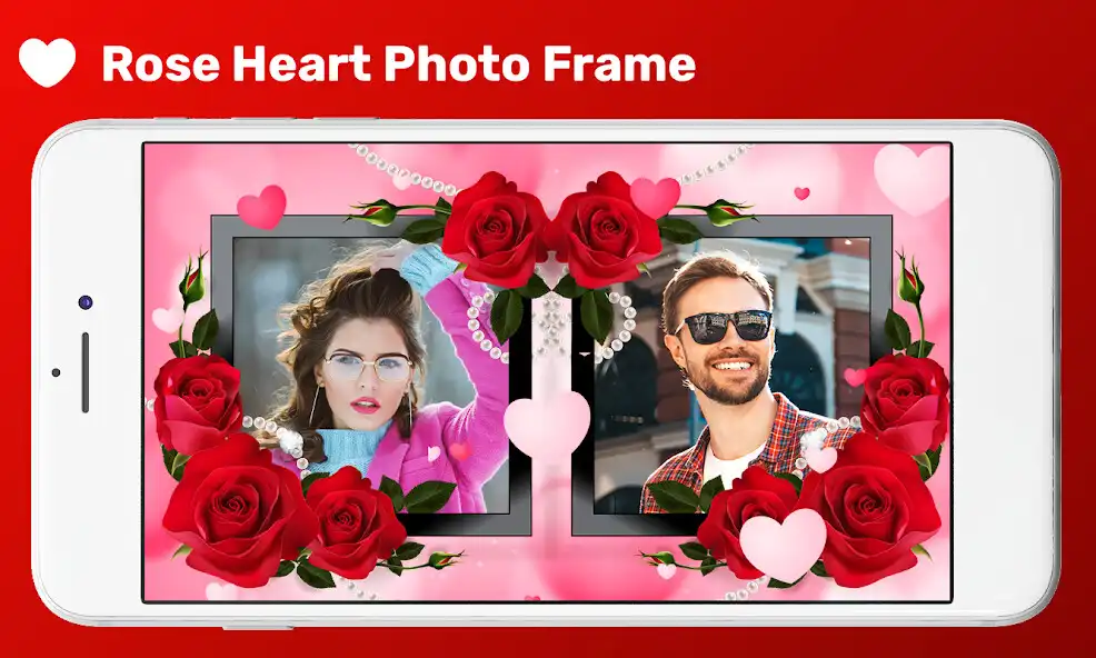 Play Rose Heart Photo Frames as an online game Rose Heart Photo Frames with UptoPlay