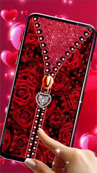 Play Rose Heart Zipper Lock Screen  and enjoy Rose Heart Zipper Lock Screen with UptoPlay