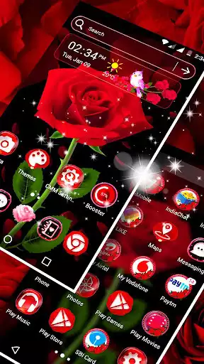 Play Rose Launcher Theme