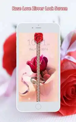 Play Rose Love Zipper Screen Lock