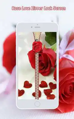 Play Rose Love Zipper Screen Lock